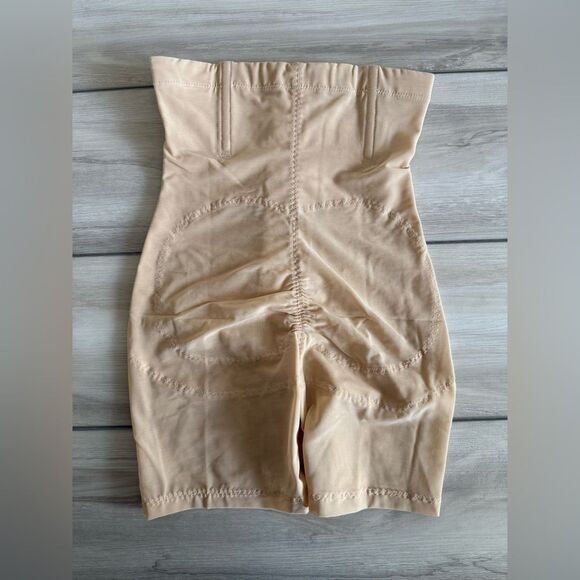 Brabic Adjustable Front Buckle Pleated Tummy Control Shapewear Nude S NWT IN PKG - Picture 7 of 10